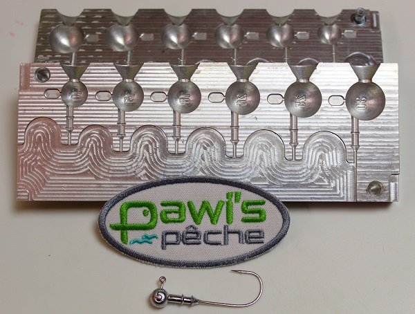 Moule à Plombs Alciumpeche – Têtes Plombées Rondes 3 à 12g (6 Tailles) MOU149
