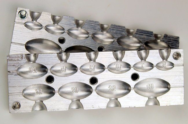 Moule à Plomb De Pêche En Aluminium - Goutte Profonde 12 Lb - Diamètre 1,5" - Neuf