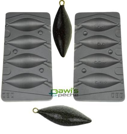 Moule à Plomb Pêche Tête D'Anguille - PAWISPECHE Eel Head 30 à 60 G (lot)