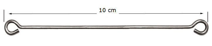 Attache " Double inox PAWISMOLD® " pour moule grappin ou plomb à sonder / longueur: 10 cm