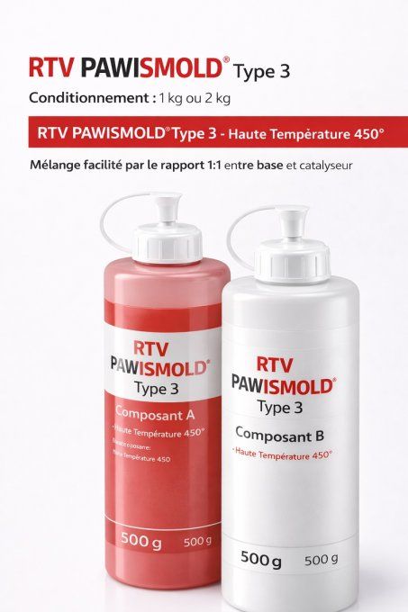 RTV PAWISMOLD® Type 3 - Haute température 450°