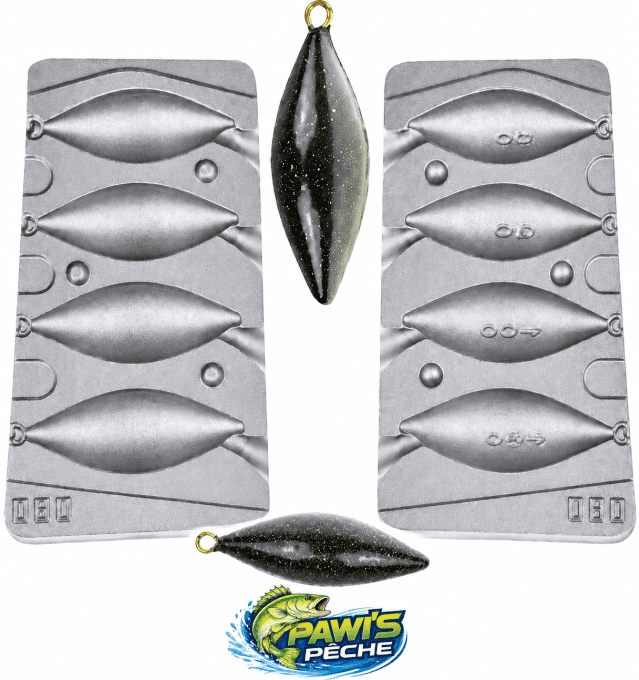 Moule à plomb Zip PAWIS PECHE® 80 - 90 - 100 - 110 G 