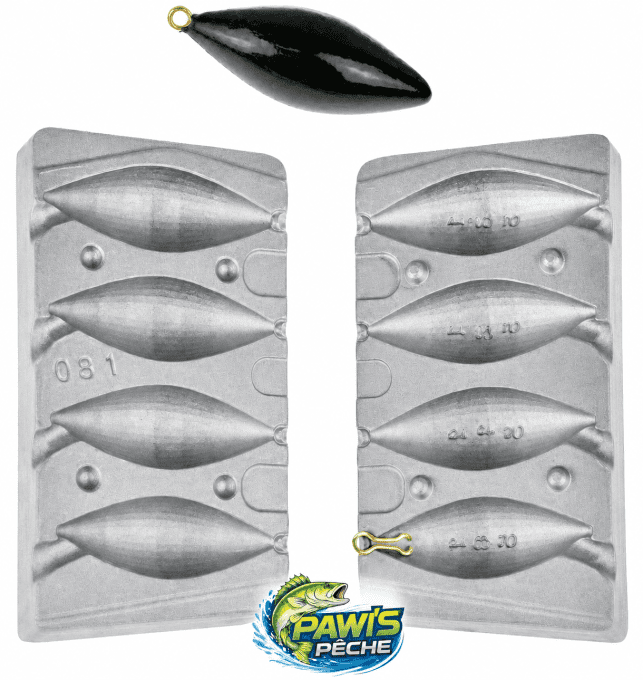 Moule à plomb Zip PAWIS PECHE® 105 - 115 - 125 - 135 G 