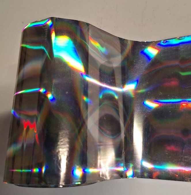 Papier holographique transfert à chaud  -  10 cm x 5 m