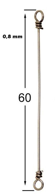 Attache double Pilker de 60 mm / 10 pièces