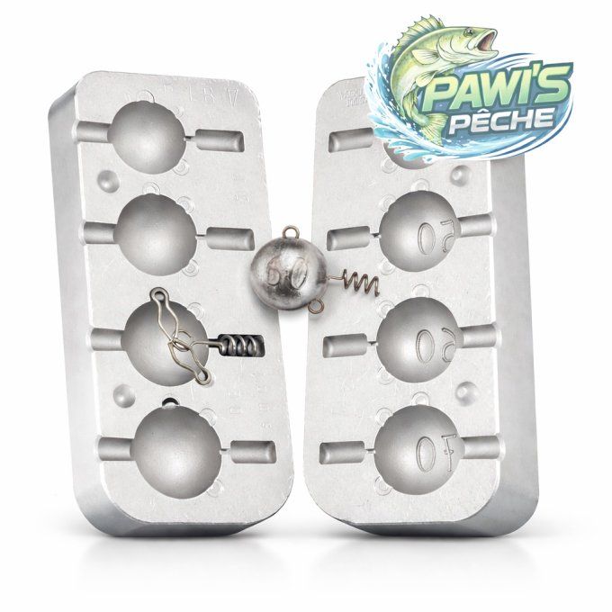 Moule à plomb Jig Pico® tire bouchon 40 - 50 - 60 - 70 g