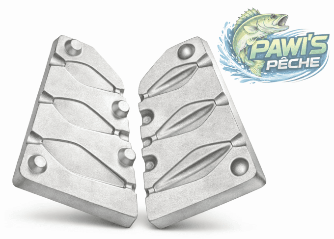 Moule à plomb TRILOBE 25/40/60 g