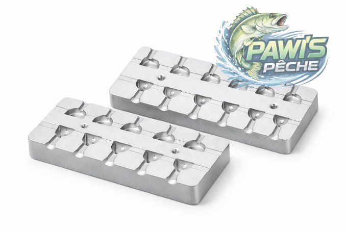 Moule à plomb Cheburashka  tête  poisson 3,5 à 9 gr