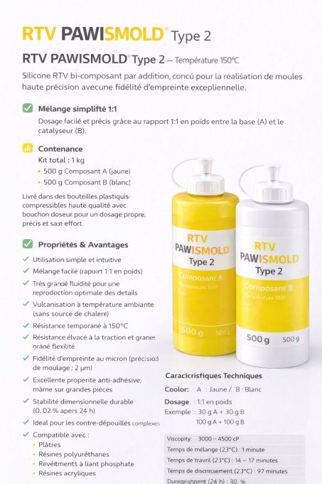 RTV PAWISMOLD® Type 2 - 1kG