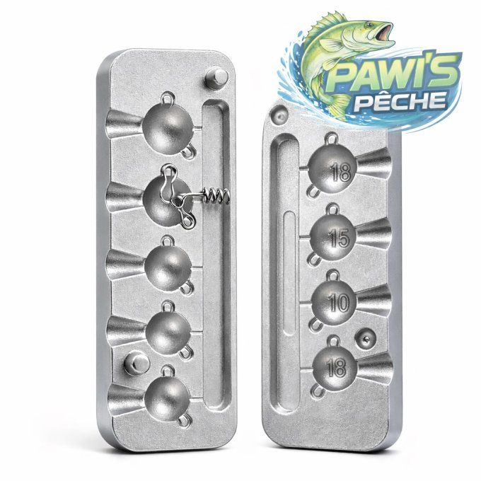 Moule à plomb Jig  tire bouchon 8 - 10 - 12 - 15 - 18 g