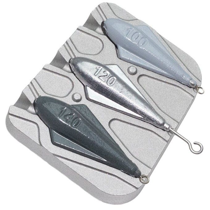 Moule à plomb Surfcasting à ailette 100-120-140g