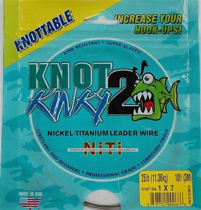 Aquateko Knot 2 Kinky  1x7 Nickel-Titanium Leader Wire/ 3m