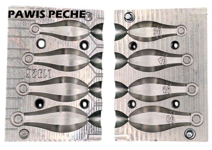 Moule à plomb palangrotte 30 - 40 - 50 - 60g