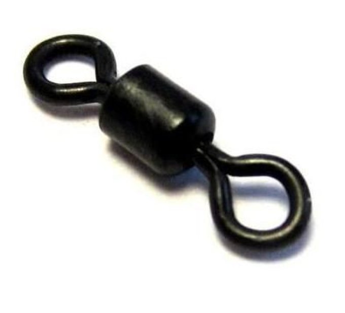 Emerillon Rolling Swivel black matt n° 12 - 100 pièces