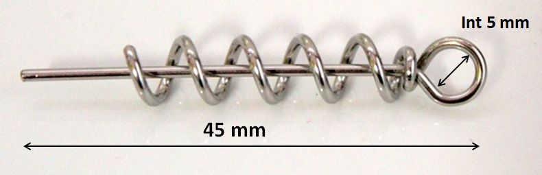 Fixe leurre  / screw shallow /  longueur 4,5 cm - 10 pièces