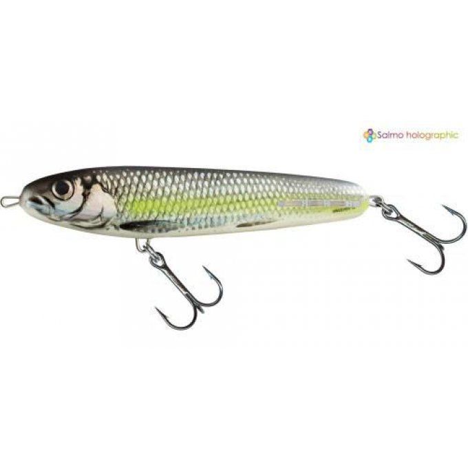 SWEEPER SINKING 14 CM - SILVER CHARTREUSE SHAD