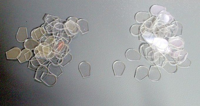 Bavette en polycarbonate transparent/ 10 pièces 