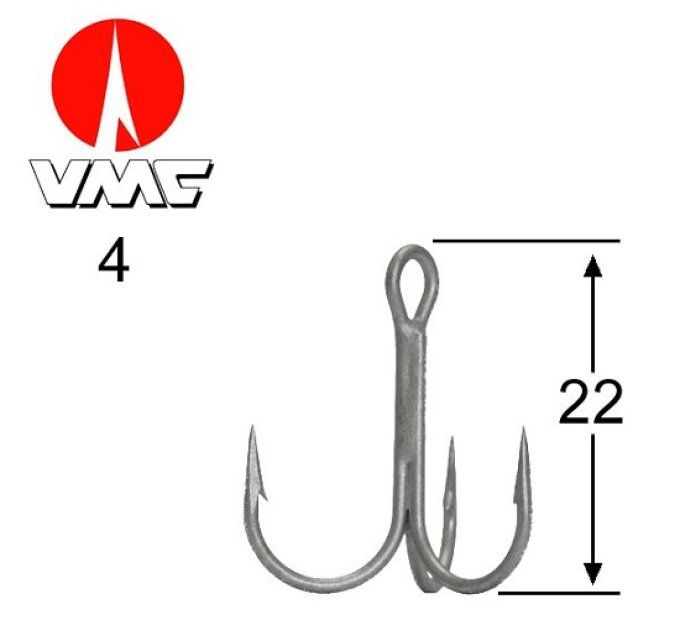 Hameçon triple VMC 9650 PS n° 4 / Pochette de 10 pièces