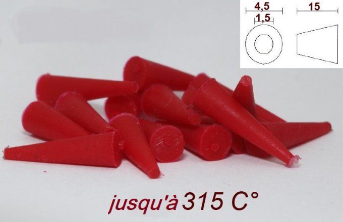 Embout plastique résistant jusqu'à 315° pour plastifier les plombs